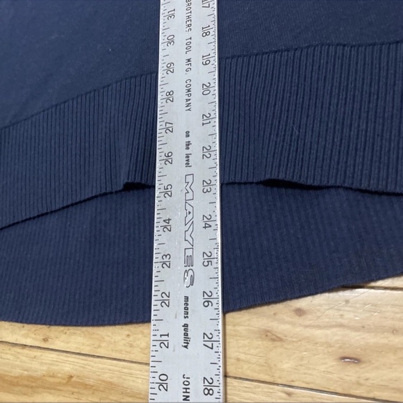 Tommy Hilfiger Icons Cotton Cashmere Blend Sweater XS Navy Stripe Sleeve - Picture 15 of 16